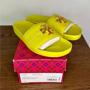 New Tory Burch Everly Anatomic Slide Yuzu Size 7